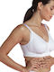 Carriwell Padded GelWire Support Maternity & Nursing Sports Bra with Clips White