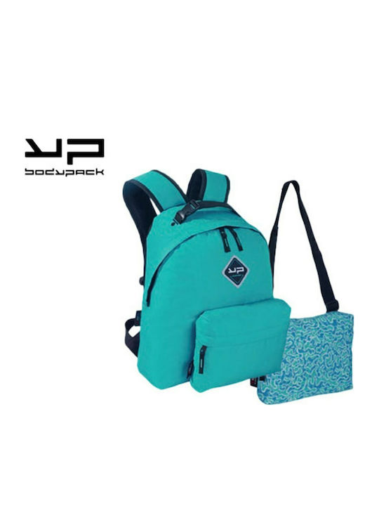 Bodypack Make My Pack Turquoise Σχολική Τσάντα Πλάτης Γυμνασίου - Λυκείου Τιρκουάζ 29.5 x 18 x 41.5εκ