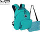 Bodypack Make My Pack Turquoise Σχολική Τσάντα Πλάτης Γυμνασίου - Λυκείου Τιρκουάζ 29.5 x 18 x 41.5εκ