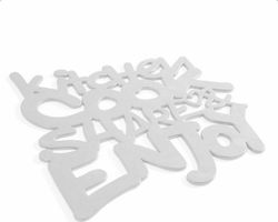 Dimitracas Rainbow Letters 06017 Trocknungsmatte White 06017.003 1Stück