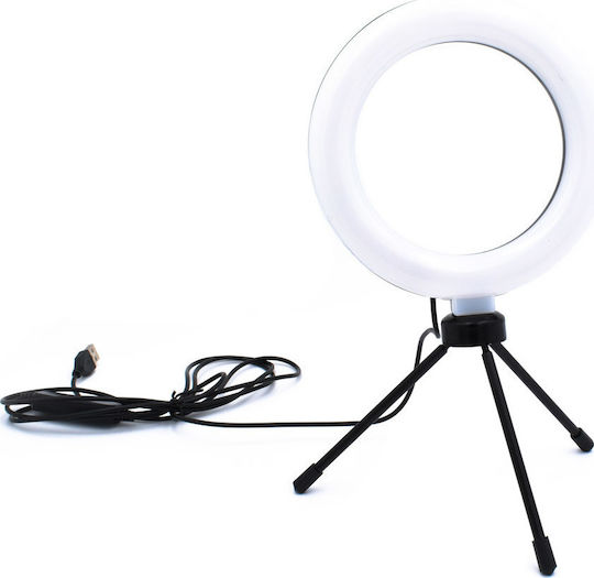 Lumină Inelară 16cm 2500 - 4500K Cu Trepied De Birou