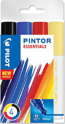 Pilot Pintor Essential Medium Design Markers 4.5mm Multicolour 4pcs