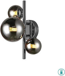 Wofi Villa Modern Wall Lamp Black