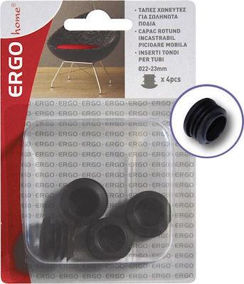 ERGOhome 570606.0001 Τάπες Στρογγυλές με Εσωτερικό Πλαίσιο και Διάμετρο 23mm 4τμχ