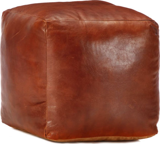 vidaXL Waterproof Brown Bean Bag Chair Stool 40x40x40cm