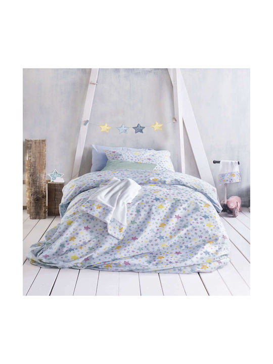 Rythmos Kids Quilt Set Single with Pillowcase Glow Blue 160x240cm