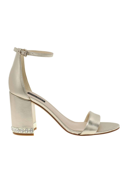 Nine West Abigail Din piele Sandale Aurii