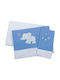 Dimcol Elephant Baby Sheets Set Crib Cotton Light Blue 120x170cm 3pcs
