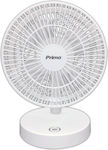 Primo USB Office/Home Rotating Fan Rechargeable Battery 1200mAh White Mini 800421