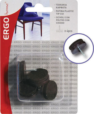 ERGOhome Möbelkappen Runde mit Nagel und Durchmesser 20mm 4Stück 570601.0000