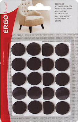 ERGOhome 570600.0000 Round Furniture Protectors with Sticker 13mm 25pcs