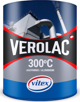 Vitex Χρώμα Υψηλής Θερμοκρασίας Verolac 300c 0.75lt Ασημί