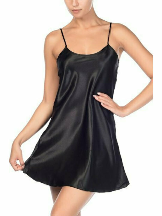 Women's Nightgown MIORRE Satin - Black