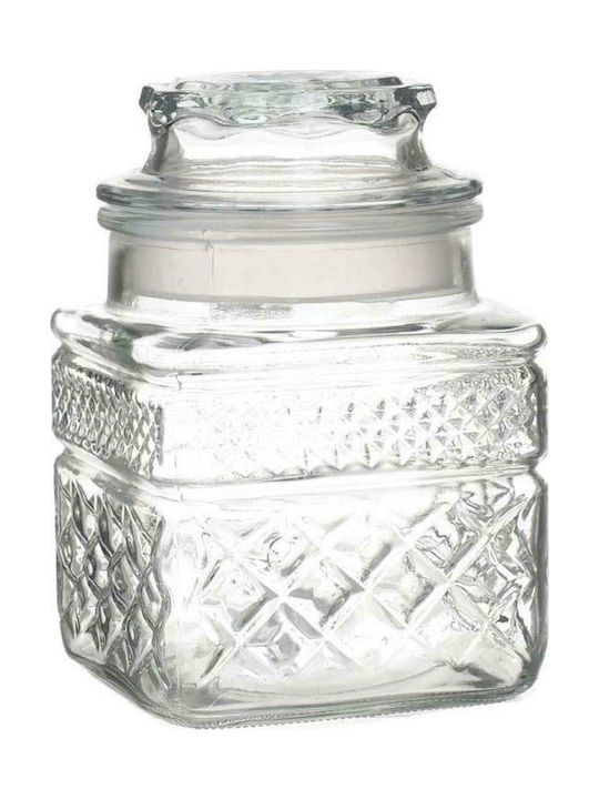 Click General Use Glass Jar with Airtight Lid Transparent 12.5x12.5x17cm 1 Piece