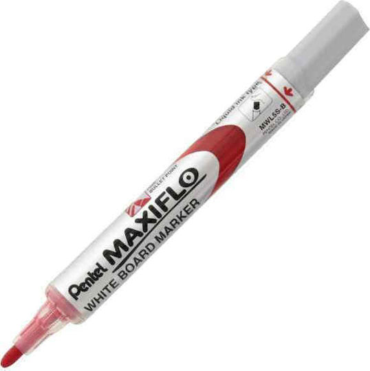 Pentel Maxiflo Μαρκαδόρος Πίνακα Κόκκινος 1.1mm