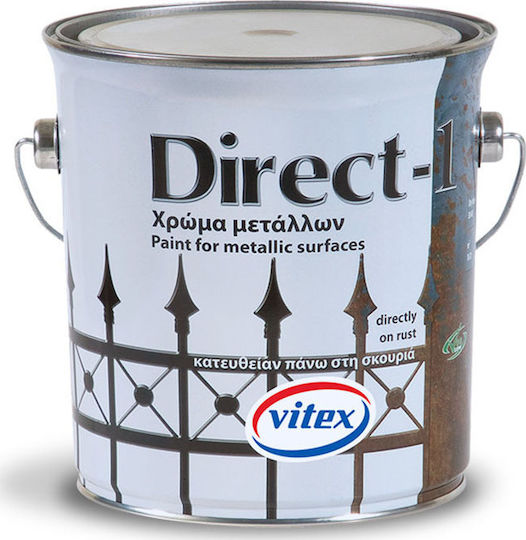 Vitex Χρώμα Αντιδιαβρωτικό Διαλύτου Direct-1 0.75lt Μαύρο Γυαλιστερό