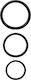 Nanma Three Cock & Ball Silicone Rings Set Cock Rings Schwanz Schwarz 3Stück