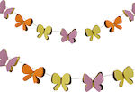 Decorative garland with butterflies 3m.