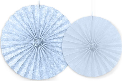 Hanging decorative fans Blue 2pcs.