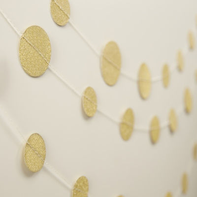 Garland confetti gold 5 meters