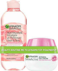 Garnier Day Cream With Rosewater & Micellaire Set Îngrijire pentru Hidratare cu Gel de curatare pentru fata & Crema de fata