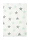 Dimcol Star Baby Sheet Crib Cotton Fitted Green 70x140cm 1916118407310181