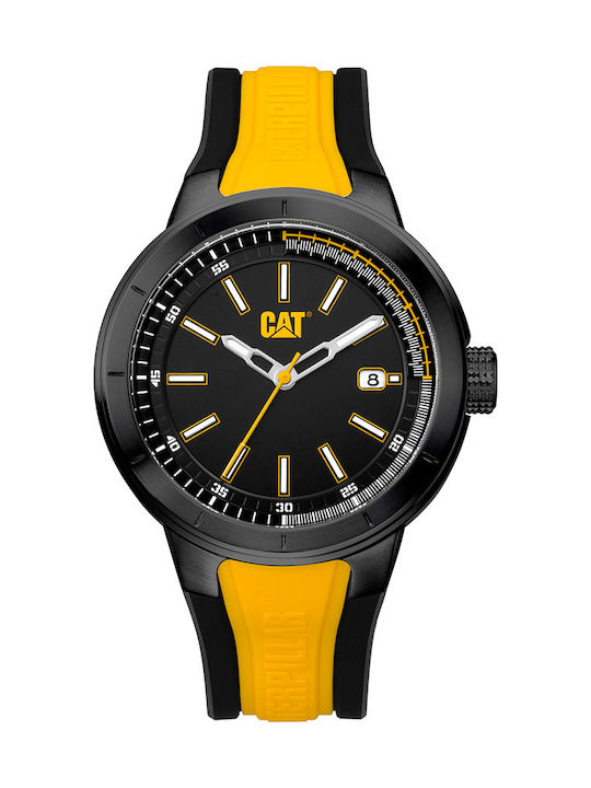 CAT T8 Uhr Batterie mit Gelb Kautschukarmband