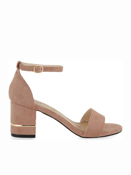 Seven Suede Women's Sandals In Beige Colour