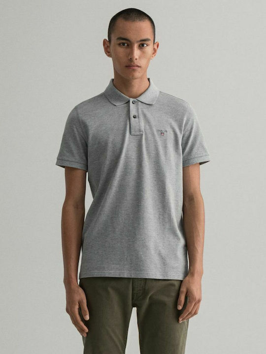 Polo Kurzarmbluse Gray
