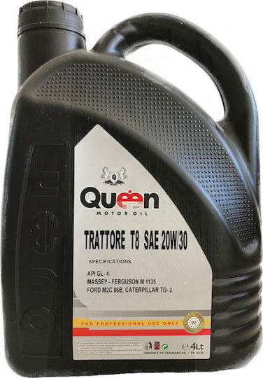Queen TRATTORE T8 Car Gear Oil For Manual Transmission 20W-30 4lt
