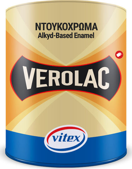 Vitex Βερνικόχρωμα Αντιδιαβρωτικό Διαλύτου Verolac 0.18lt Λευκό Γυαλιστερό