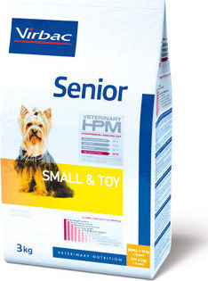 Virbac Senior Small & Toy 1.5kg Trockenfutter für ältere Hunde kleiner Rassen mit Schweinefleisch, Huhn, Reis, Geflügel und Kartoffeln