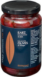 ThinkGreen Organic Kalamon Olives Kalamata Pitted 370gr