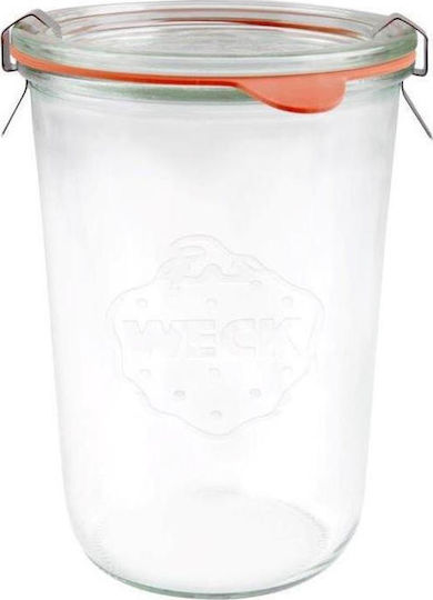 Weck 743 Set of 4pcs Jars General Use with Airtight Lid Glass Transparent 750ml