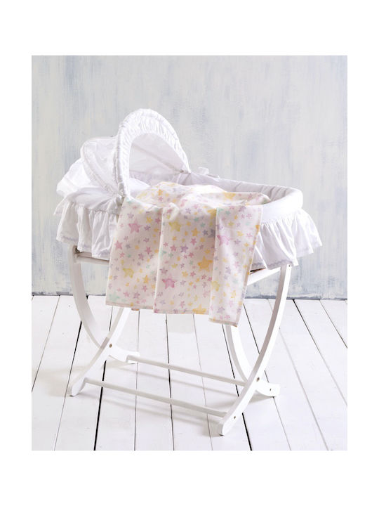 Rythmos Glow Baby Sheet Cradle Cotton Pink 80x1...