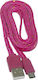 Braided USB 2.0 to micro USB Cable Ροζ 1m