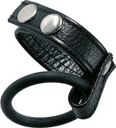 Calexotics Ball Spreader Cock Ring Cocoș și testicule Piele Negru