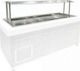 Niki Inox Βιτρίνα Συντήρησης Δαπέδου 212x71x40cm