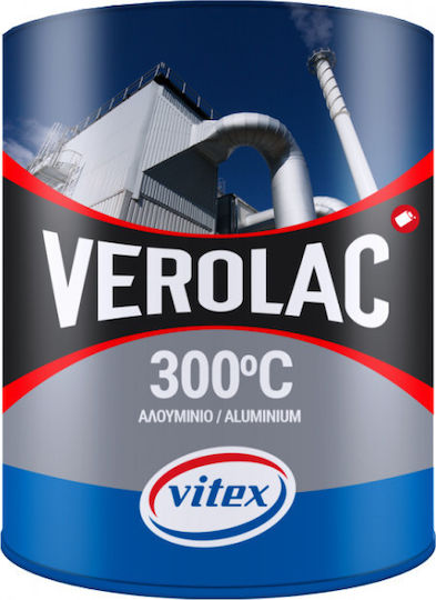 Vitex Χρώμα Υψηλής Θερμοκρασίας Verolac 300c 0.375lt Ασημί