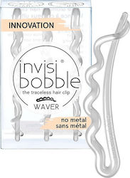 Invisibobble Διακοσμητικά Τσιμπιδάκια Μαλλιών Διάφανο Waver Crystal Clear 3τμχ