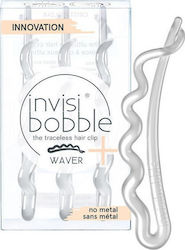 Invisibobble Decorative Agrafe de Păr Transparent Waver+ Crystal Clear 3buc