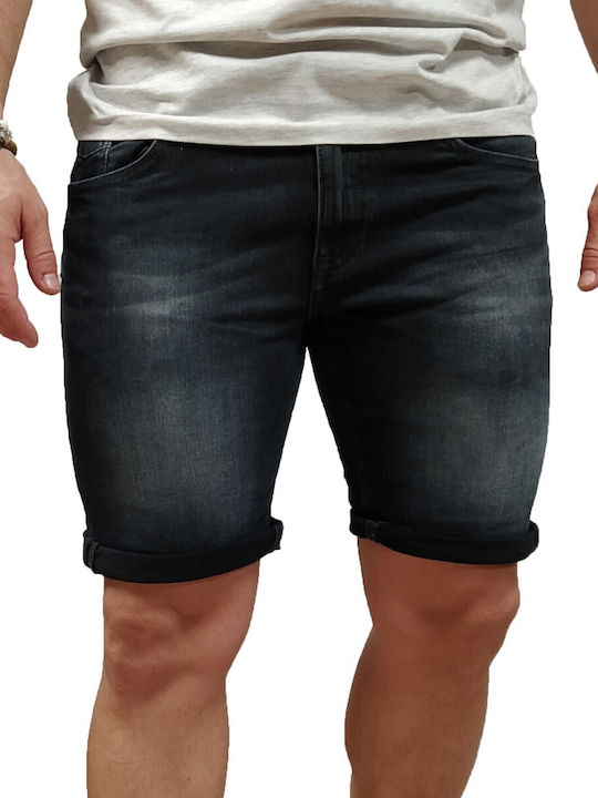 Marcus - 19-200145 - Felix Shorts 2070 - Slim Fit - Blue Denim - Βερμούδα Jean - indigo