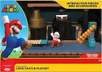 Jakks Pacific Miniatur-Spielzeug Super Mario Lava Castle Playset für 3+ Jahre