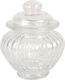 Keskor Vase General Use with Airtight Lid Glass 300ml 1pcs