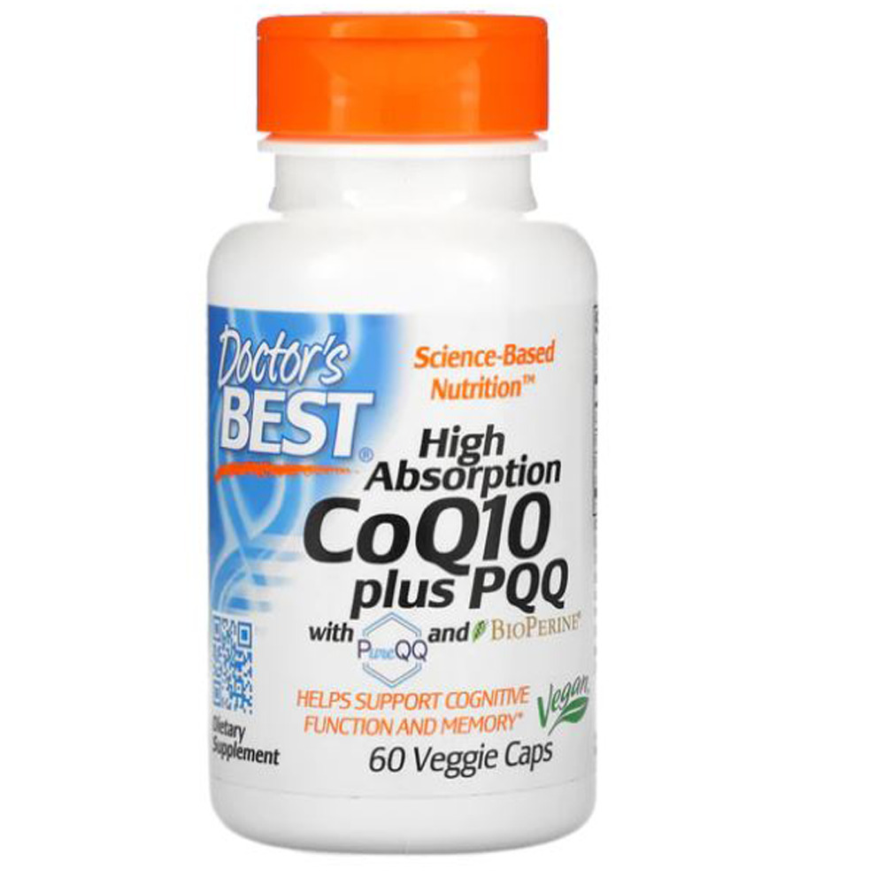 Doctor's Best High Absorption CoQ10 plus PQQ 60 φυτικές κάψουλες ...