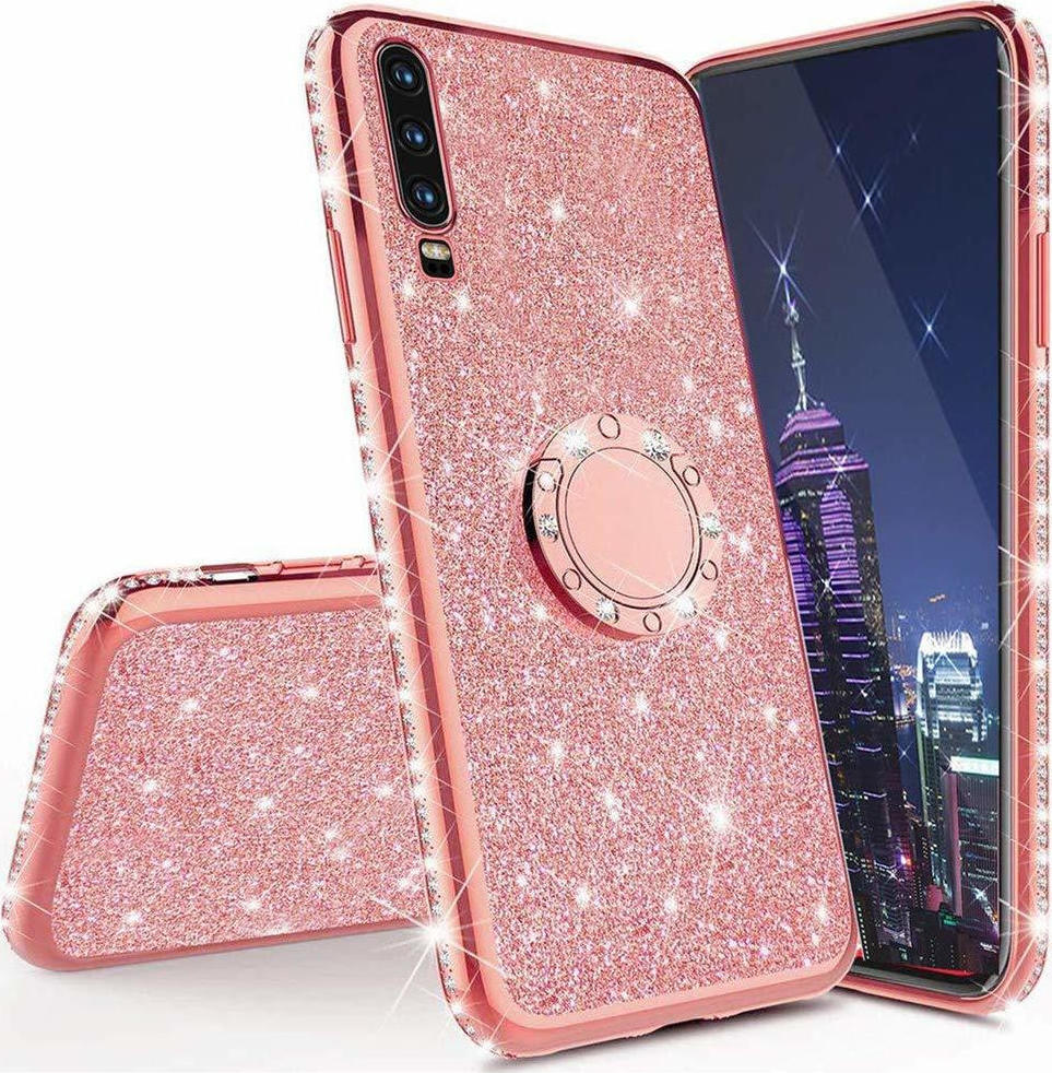 Back Cover Diamond Ring Ροζ Χρυσό (Huawei P30 Lite) Skroutz.gr