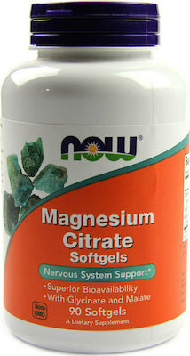 Now Foods Magnesium Citrate 90 μαλακές κάψουλες