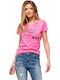 Superdry Classic Script Damen T-shirt Rosa