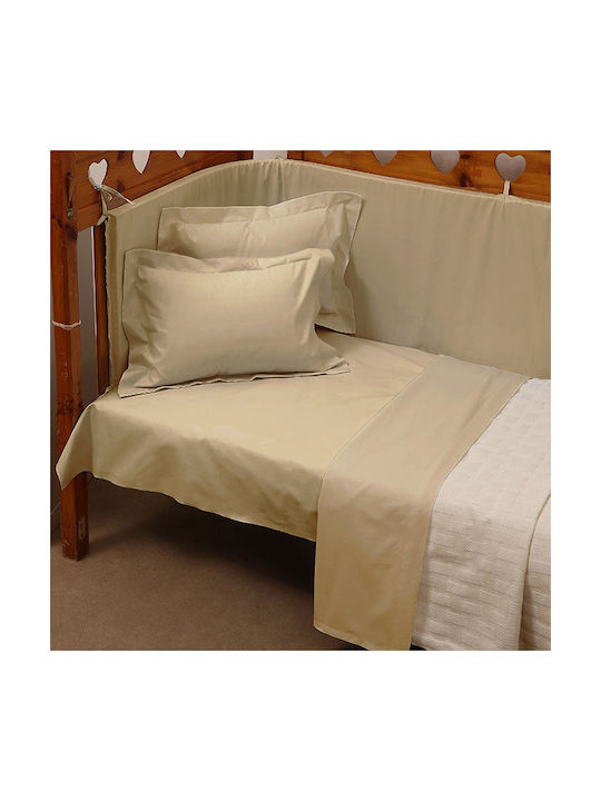 Anna Riska Prestige Baby Sheet Cradle Cotton Beige 80x100cm