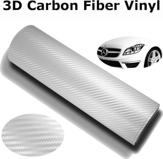 Adhesive Film for Car Carbon 152 x 150cm in White Colour